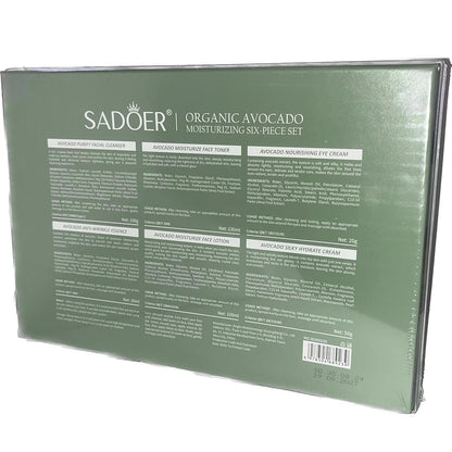 Avocado Skincare Sets, 6Pcs Skincare Gift Set with Facial Cleanser, Face Serum, Face Cream, Eye Cream, Toner, Moisturizing Lotion, Skin Care Sets & Kits, Hydrating Facial Kit for Women