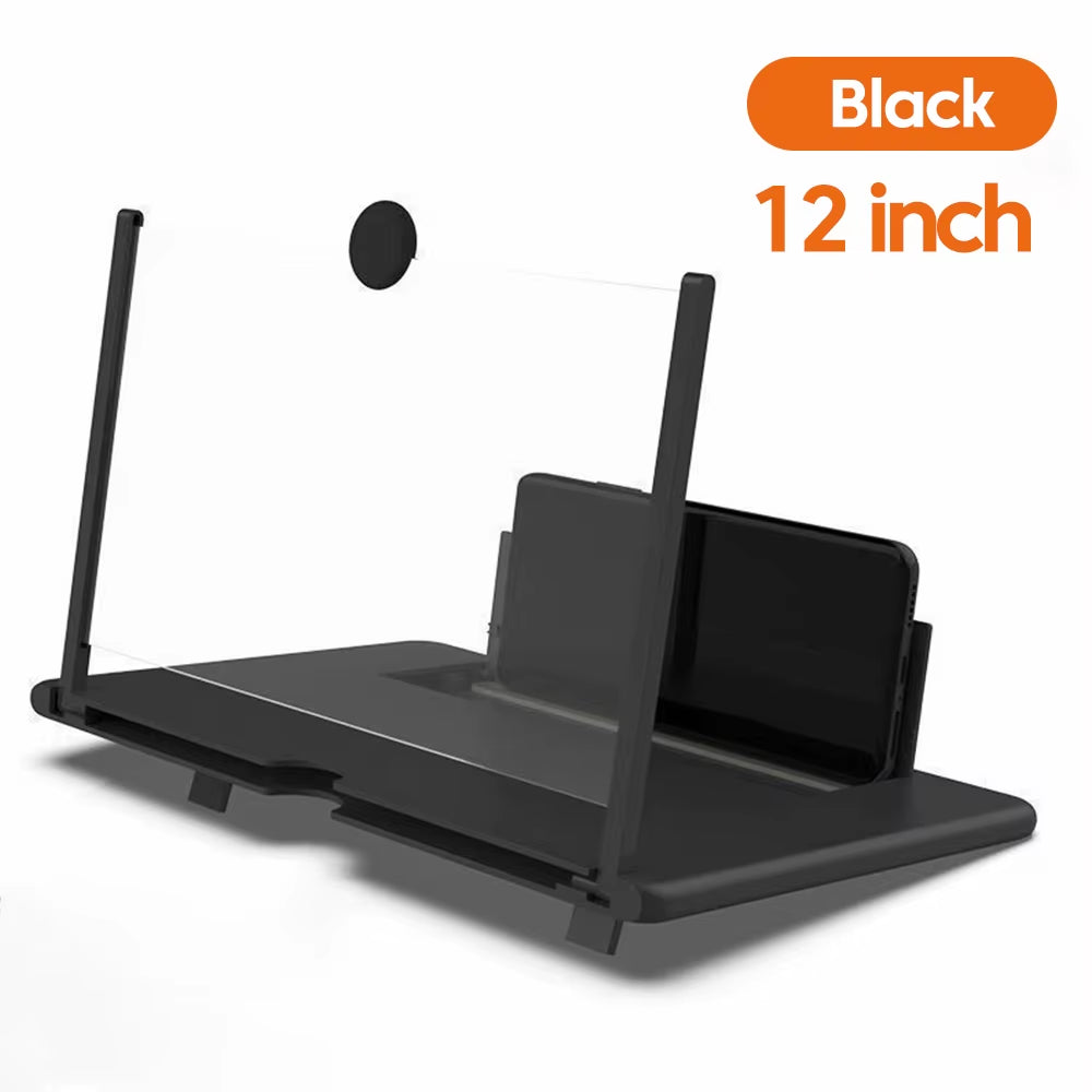 12/10Inch Cell Phone Screen Amplifier Mobile Phone Holder Mobile Phone HD Portable Phone Screen Video Magnifier Stand Bracket